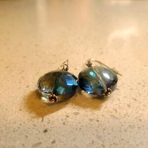 Elegant Blue Crystal Earrings